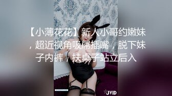 【小薄花花】新人小哥约嫩妹，超近视角吸屌插嘴，脱下妹子内裤，扶桌子站立后入