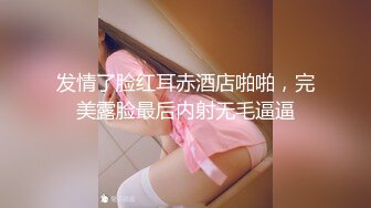 发情了脸红耳赤酒店啪啪，完美露脸最后内射无毛逼逼