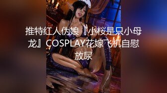 推特红人伪娘『小桜是只小母龙』COSPLAY花嫁飞机自慰放尿