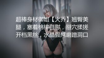 超棒身材御姐【火乔】翘臀美腿，塞着棉棒自慰，掰穴揉搓开档黑丝，水晶假屌磨蹭洞口