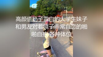 高颜值奶子雪白的大学生妹子和男友对着镜子非常自恋的啪啪自拍 各种体位