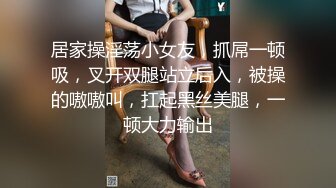 居家操淫荡小女友，抓屌一顿吸，叉开双腿站立后入，被操的嗷嗷叫，扛起黑丝美腿，一顿大力输出